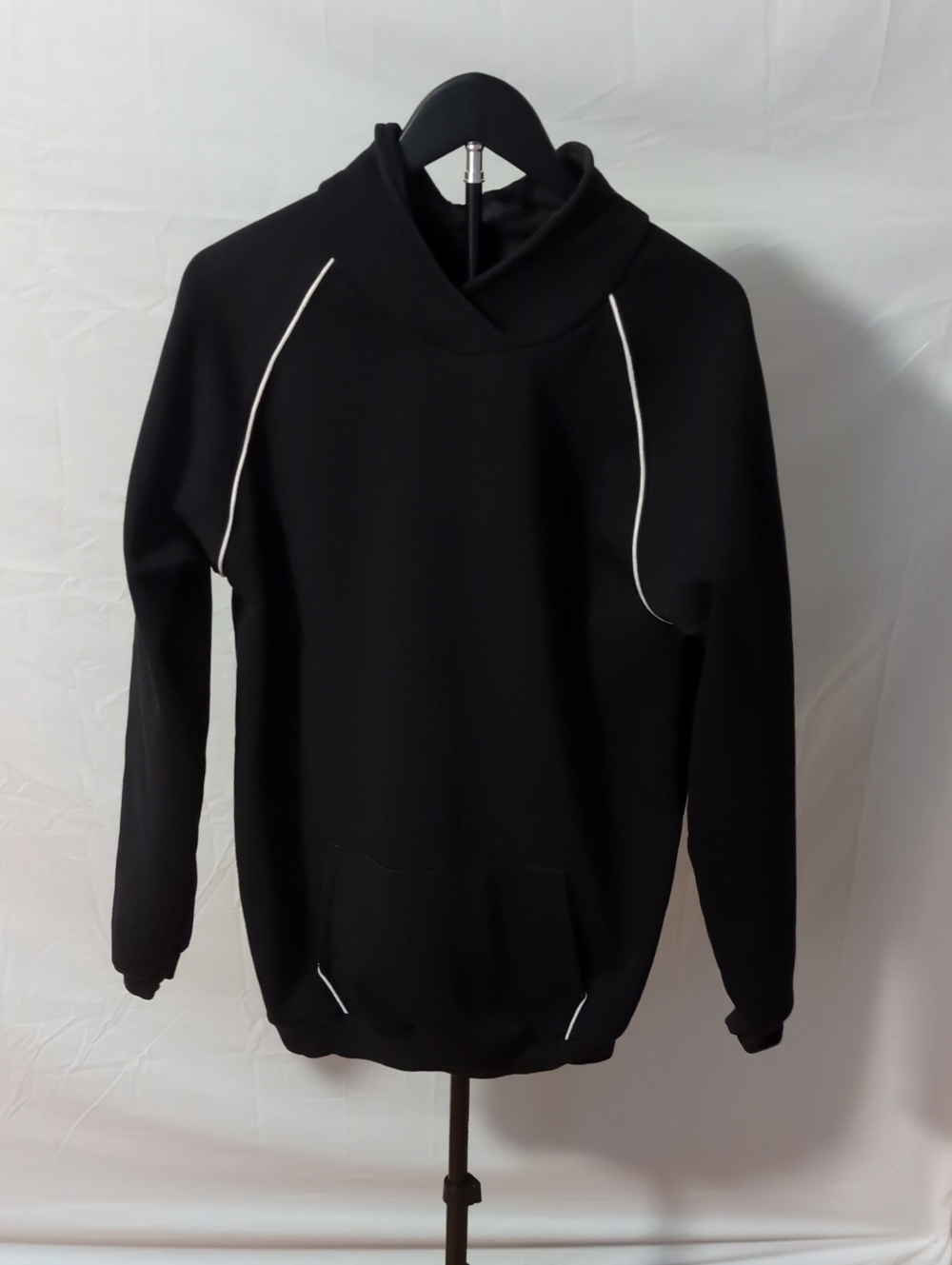 Custom Handmade 8-Ball Piping Crewneck Sweatshirt - Black (Oversized)
